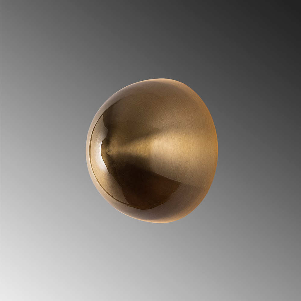 Fungal Round Metal Wall Light in Gold