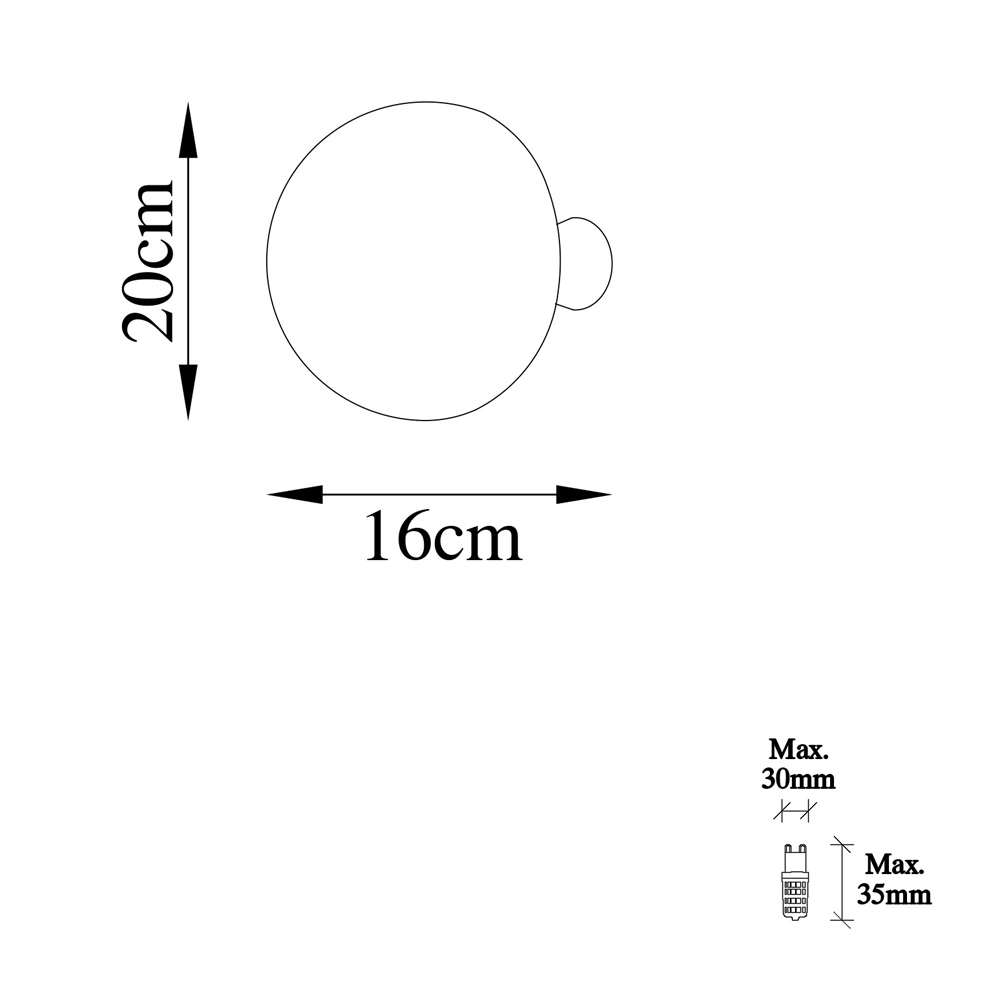 Fungal Round Metal Wall Light in Gold
