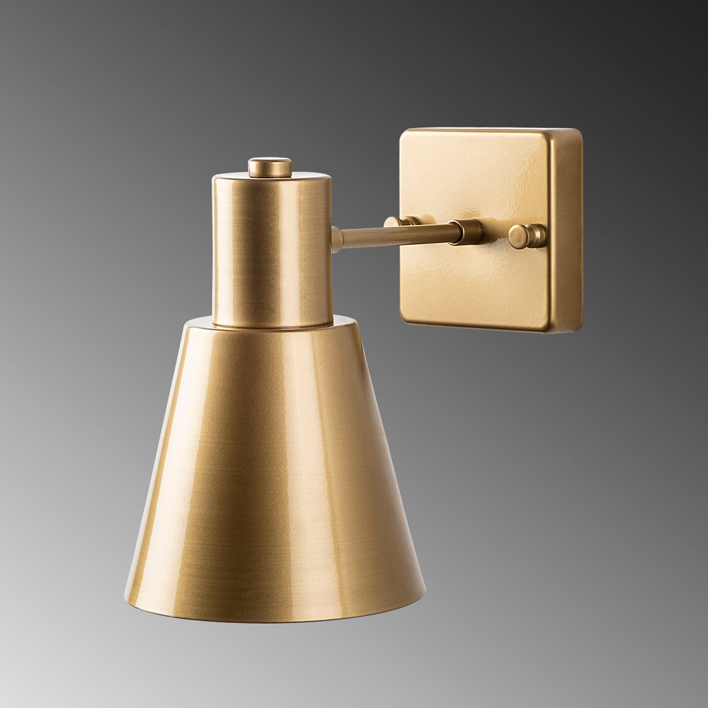 Funnel Metal Wall Light in Gold