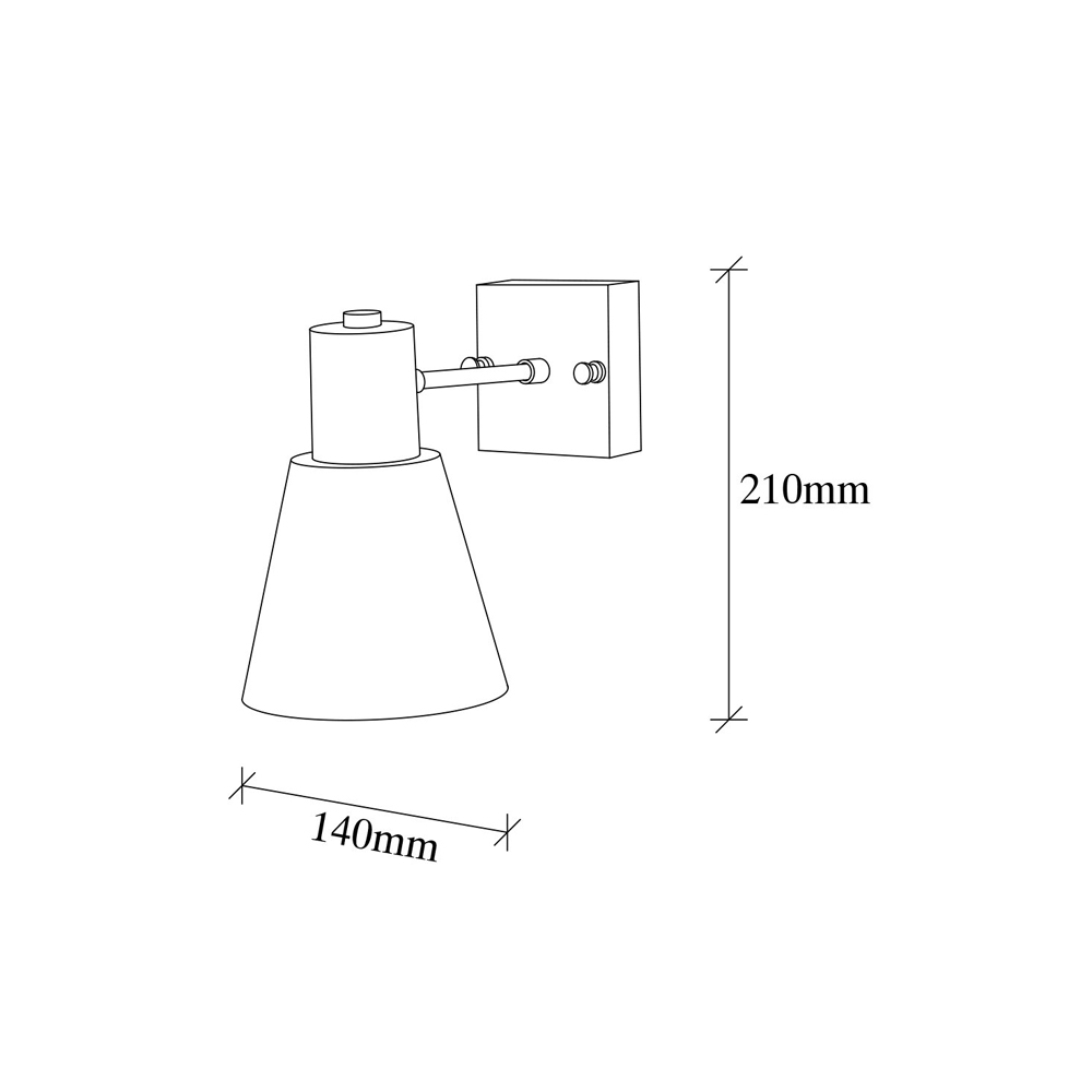 Funnel Metal Wall Light in Gold
