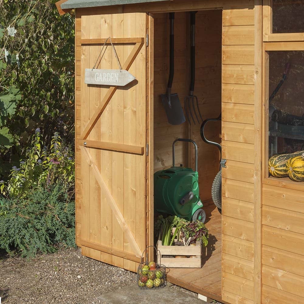 Furnace Wooden Garden Storage Shed In Honey Brown