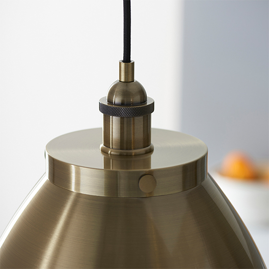 Furth Large Ceiling Pendant Light In Antique Brass