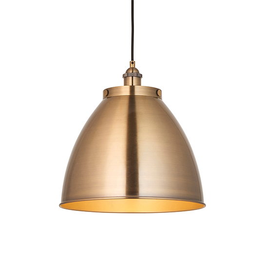 Furth Large Ceiling Pendant Light In Antique Brass