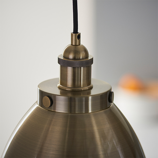 Furth Small Ceiling Pendant Light In Antique Brass