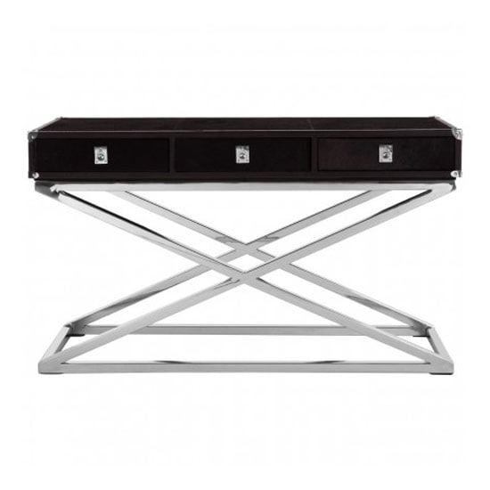 Furud Townhouse Cross Base Console Table In Black