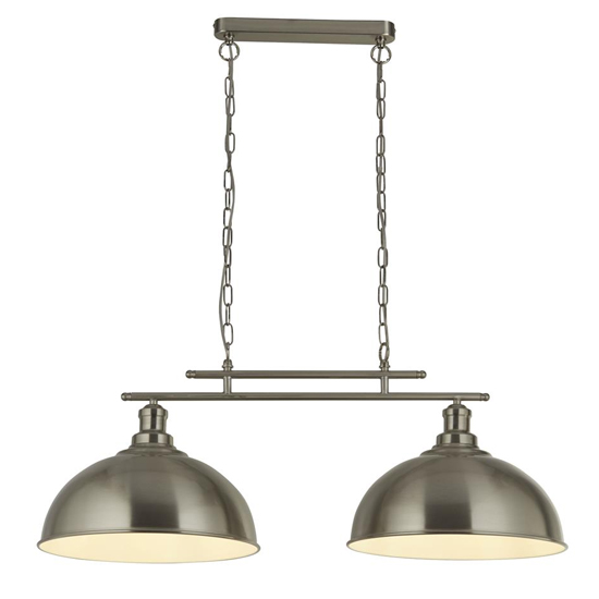 Read more about Fusion 2 lights pendant light with satin silver metal shades