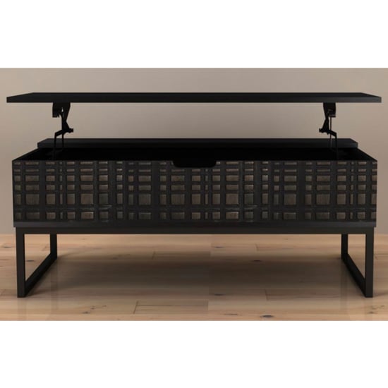 Read more about Fusion mango wood up-lift coffee table in black