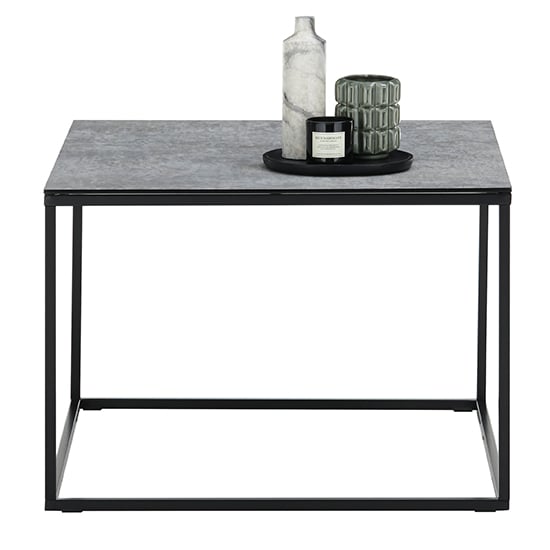 Fuxin Square Ceramic Coffee Table With Black Metal Frame_4