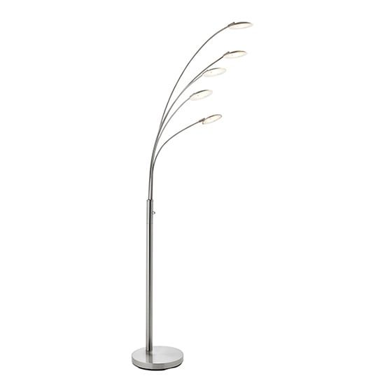 Read more about Fynn 5 lights floor lamp in satin nickel