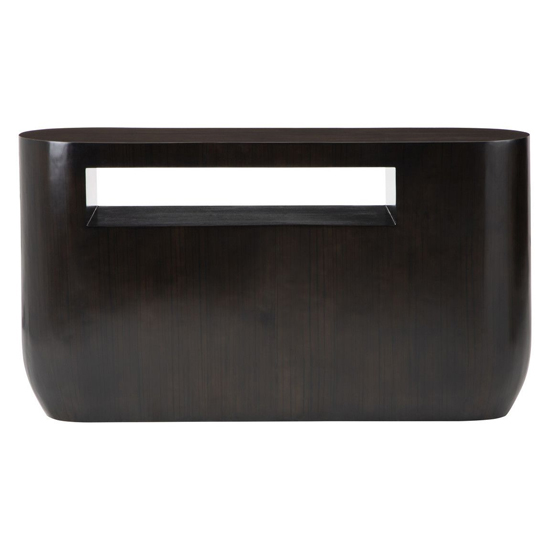 Gablet Oblong Design Wooden Console Table In Dark Brown_2