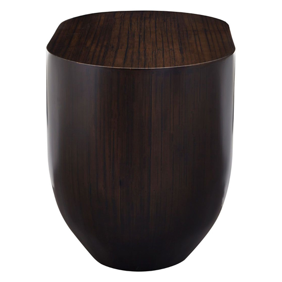 Gablet Oblong Design Wooden Side Table In Dark Brown_3