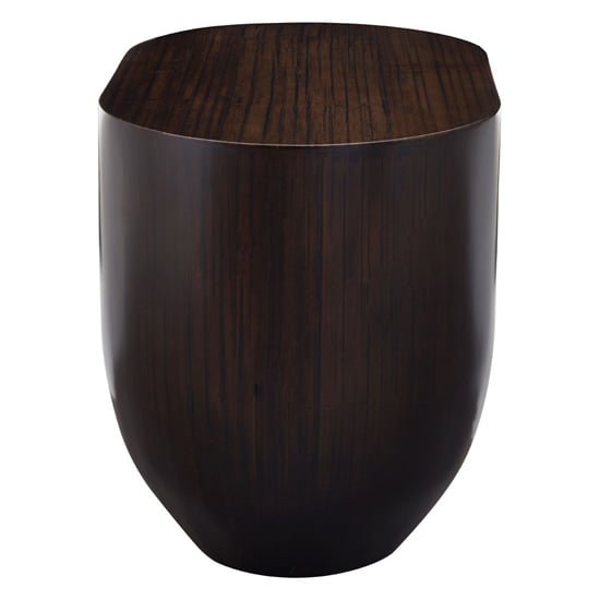 Gablet Oblong Design Wooden Side Table In Dark Brown