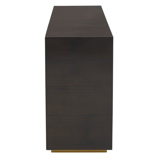 Gablet Wooden Console Table With Gold Base In Dark Brown_3