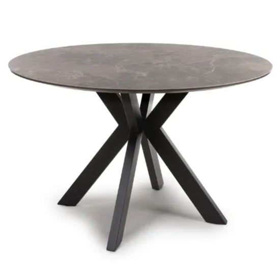 Product photograph of Gabri Sintered Stone Dining Table Large Round In Marbled Effect from Furniture in Fashion