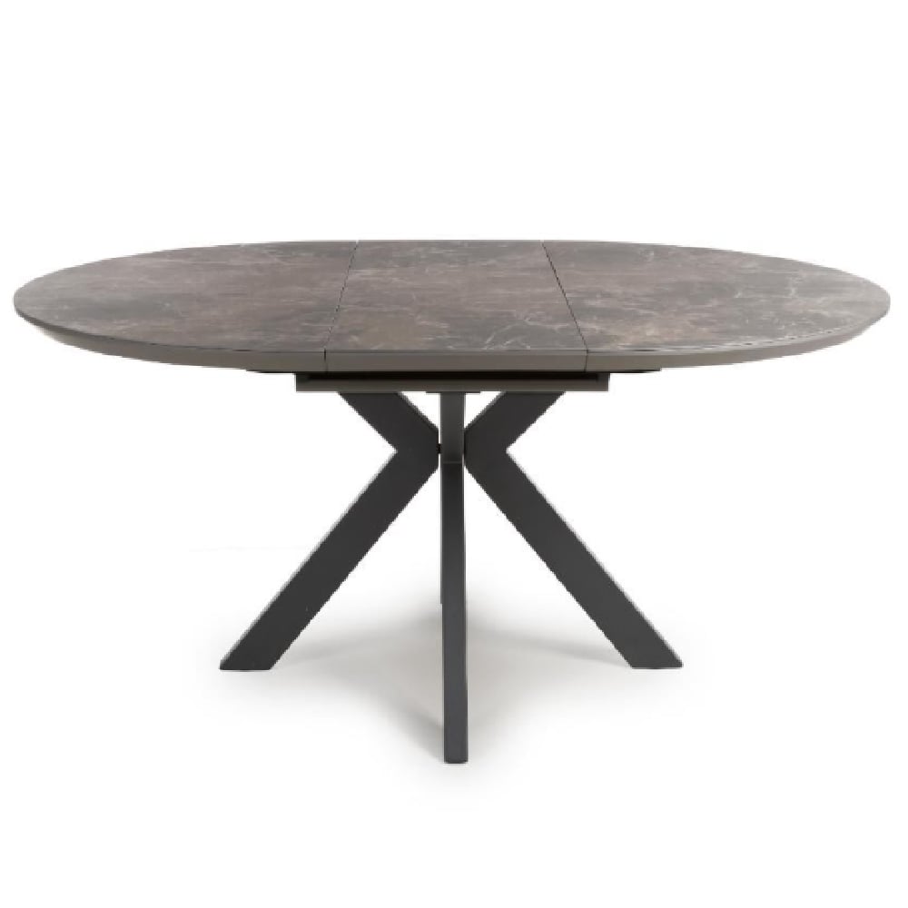 Read more about Gabri sintered stone round extending dining table in grey