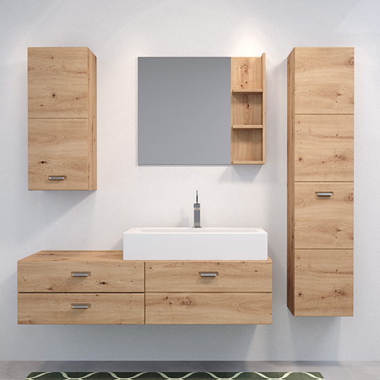 Gaep LED Bathroom Furniture Set 1 In Artisan Oak_2