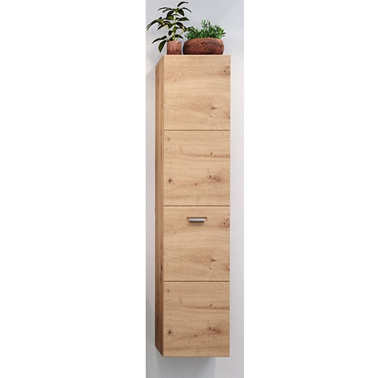 Product photograph of Gaep Tall Bathroom Storage Cabinet In Artisan Oak from Furniture in Fashion