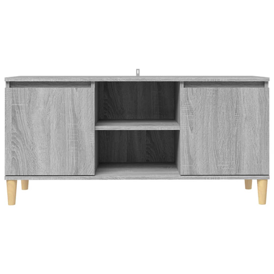 Gafna Wooden TV Stand In Grey Sonoma Oak With Solid Wood Legs