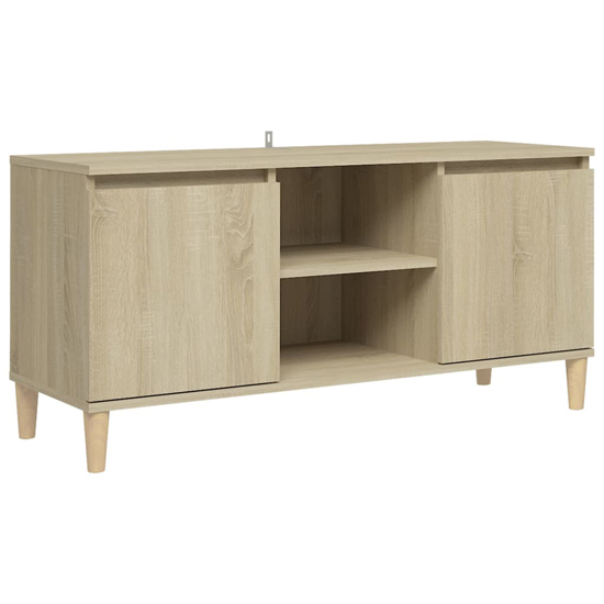 Gafna Wooden TV Stand In Sonoma Oak With Solid Wood Legs