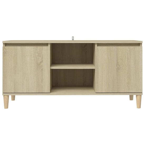 Gafna Wooden TV Stand In Sonoma Oak With Solid Wood Legs