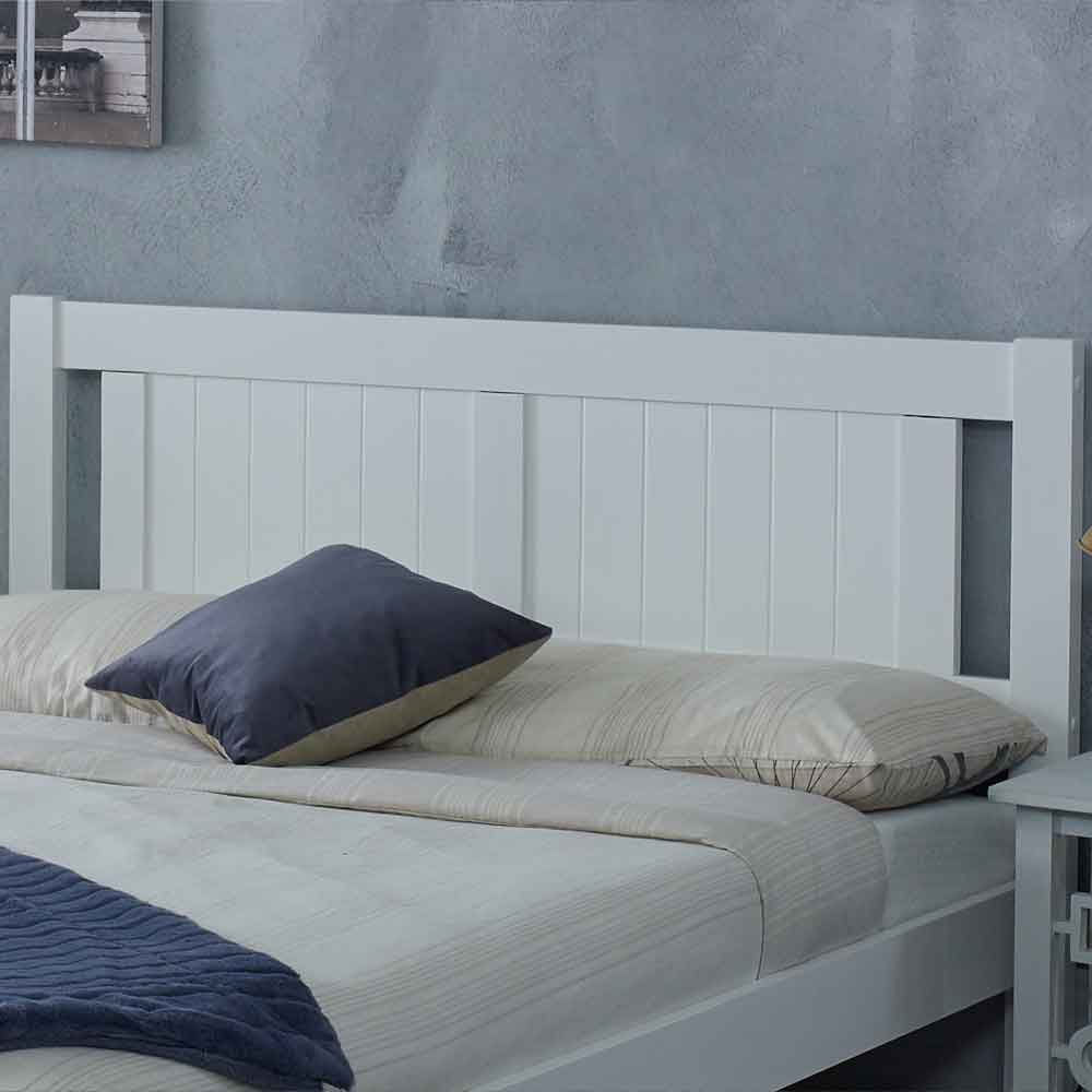 Gail Wooden Double Bed In White
