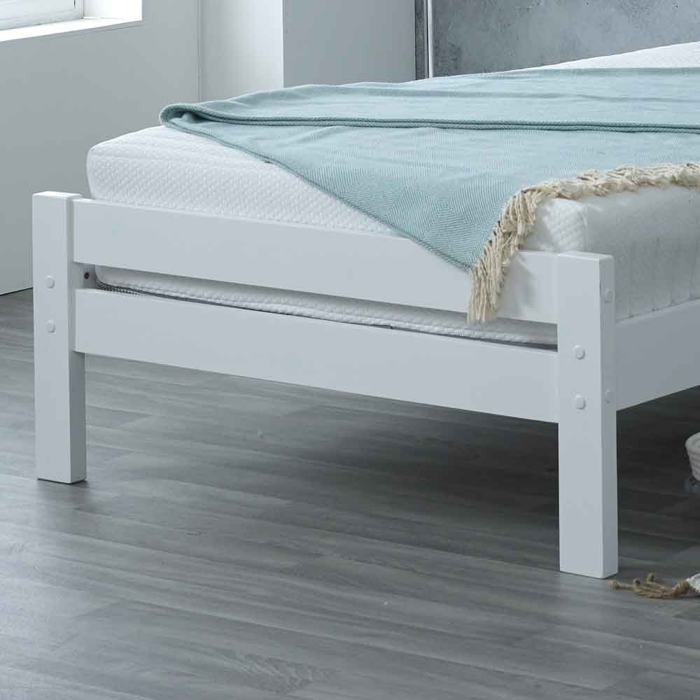 Gail Wooden Small Double Bed In White