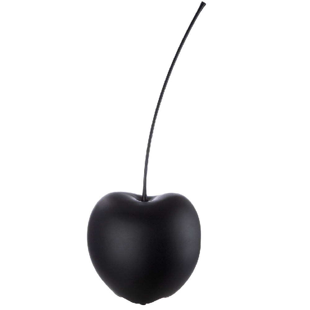 Gaily Large Ceramic Set Of 2 Cherry Sculpture - Matt Black
