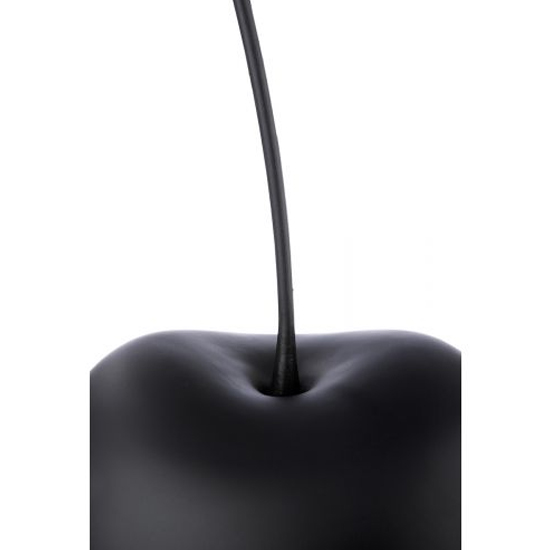 Gaily Medium Ceramic Cherry Sculpture In Matt Black_3