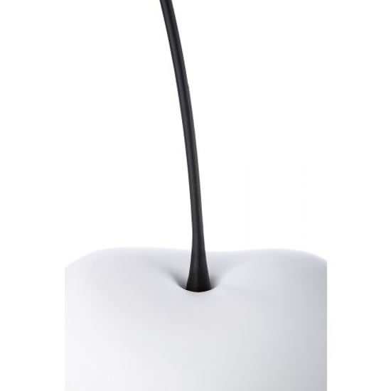 Gaily Small Ceramic Cherry Sculpture In Matt White_3