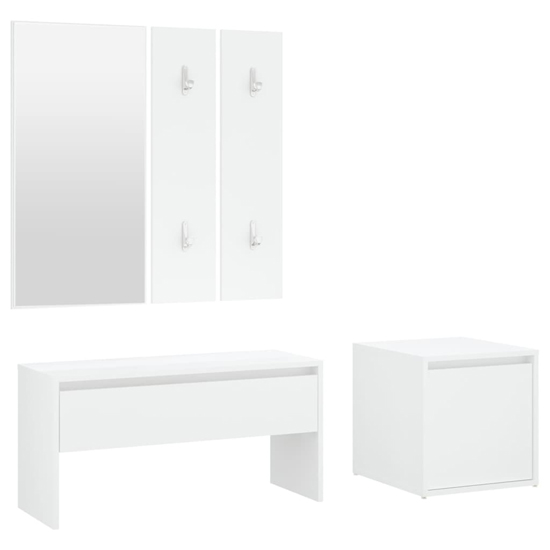 Gaius Wooden Hallway Furniture Set In White_3