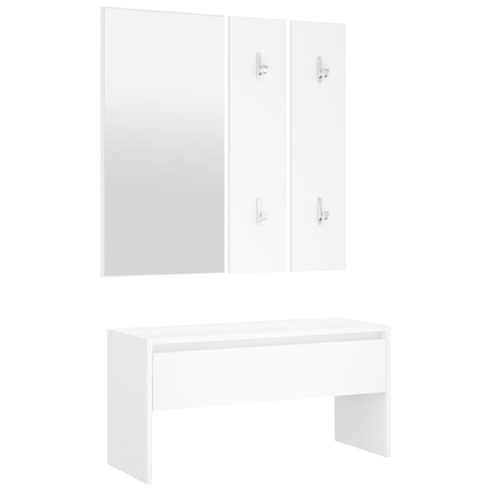 Gaius Wooden Hallway Furniture Set In White_5