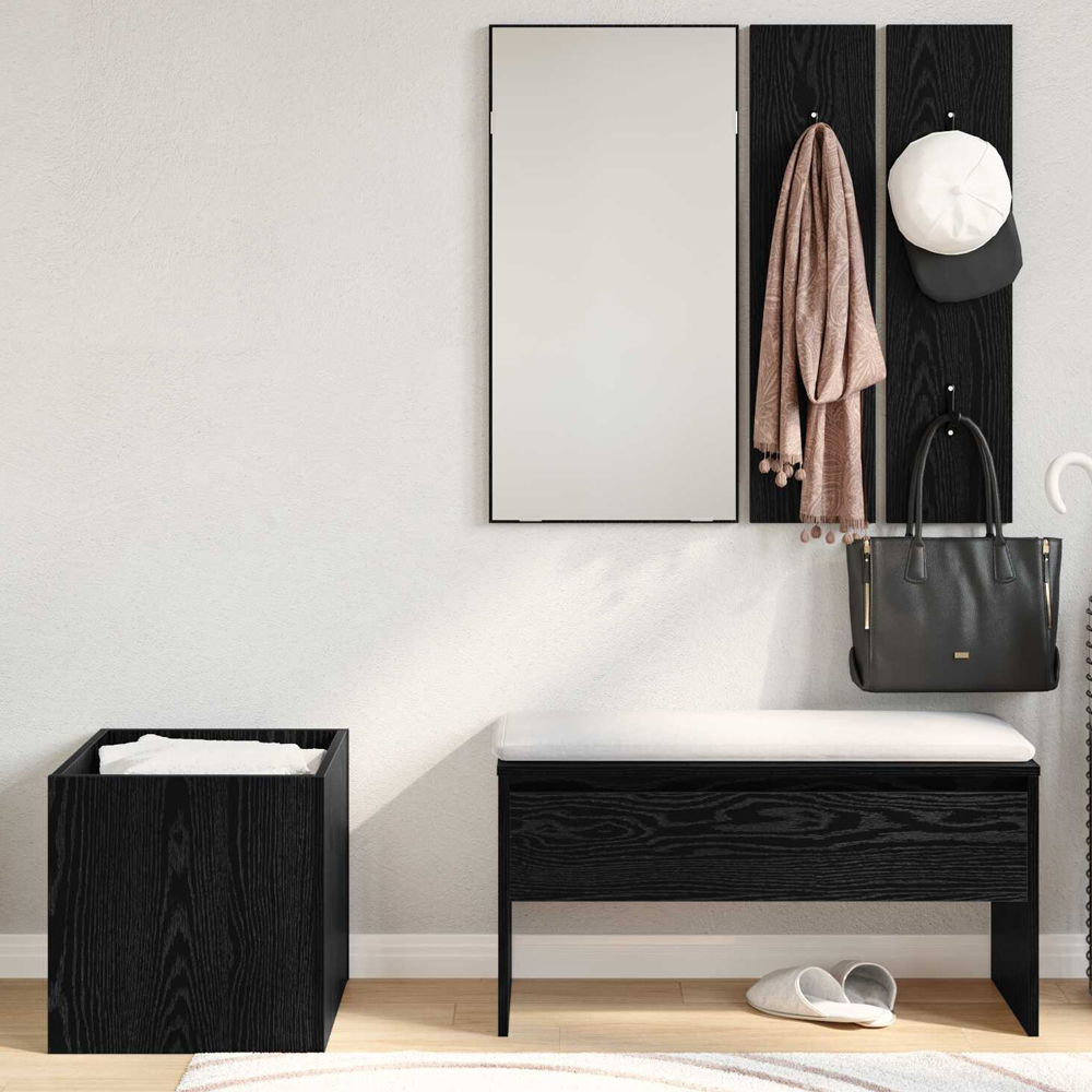 Gaius Wooden Hallway Furniture Set In Black