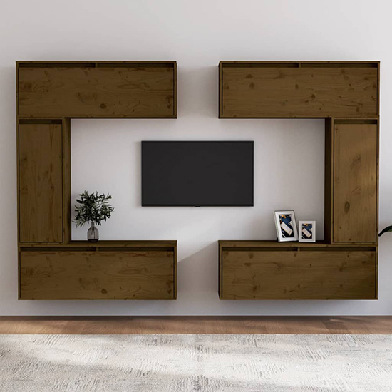 Read more about Gaiva solid pinewood entertainment unit in honey brown