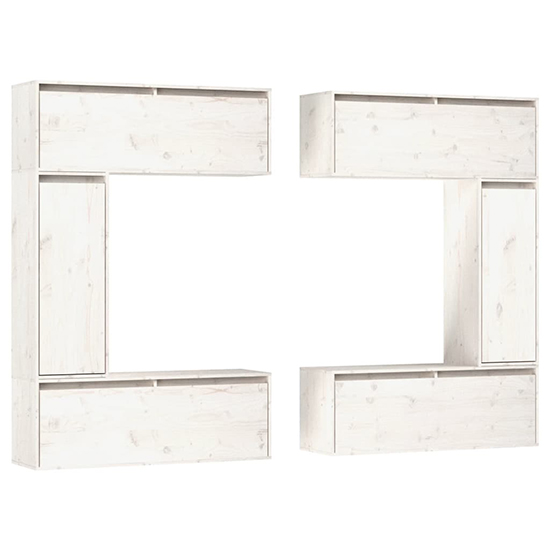 Gaiva Solid Pinewood Entertainment Unit In White
