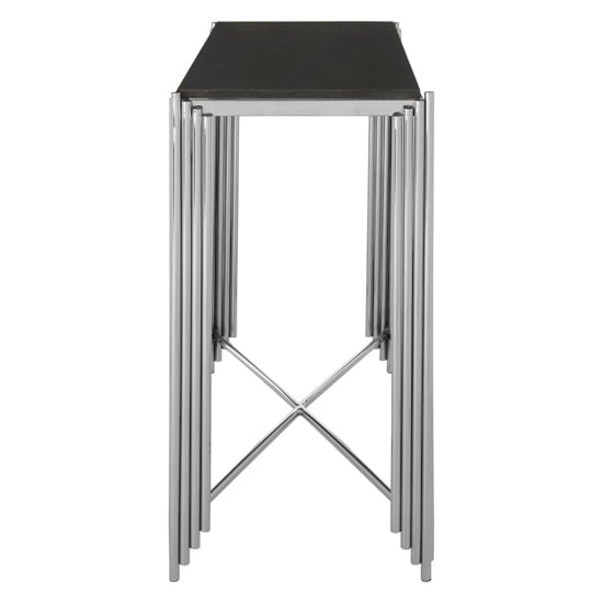 Gakyid Granite Top Console Table With Stainless Steel Frame_3
