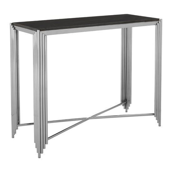 Read more about Gakyid granite top console table with stainless steel frame