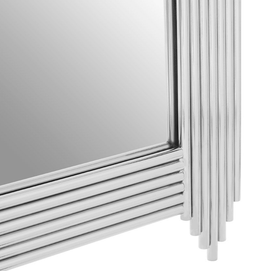 Gakyid Wall Bedroom Mirror In Silver Stainless Steel Frame