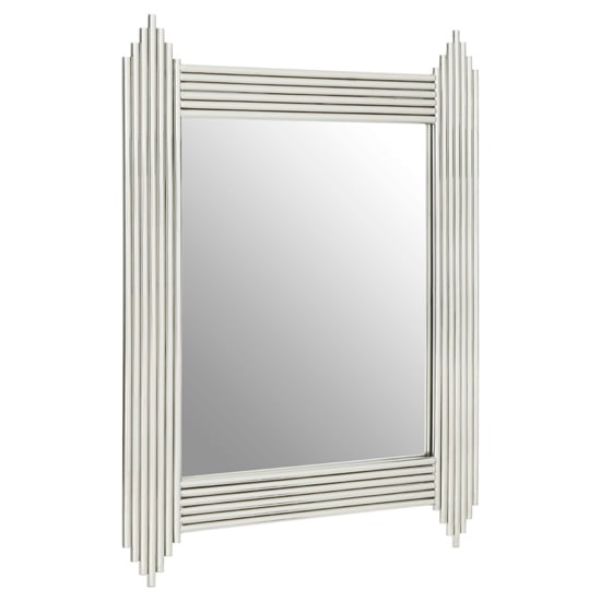 Gakyid Wall Bedroom Mirror In Silver Stainless Steel Frame