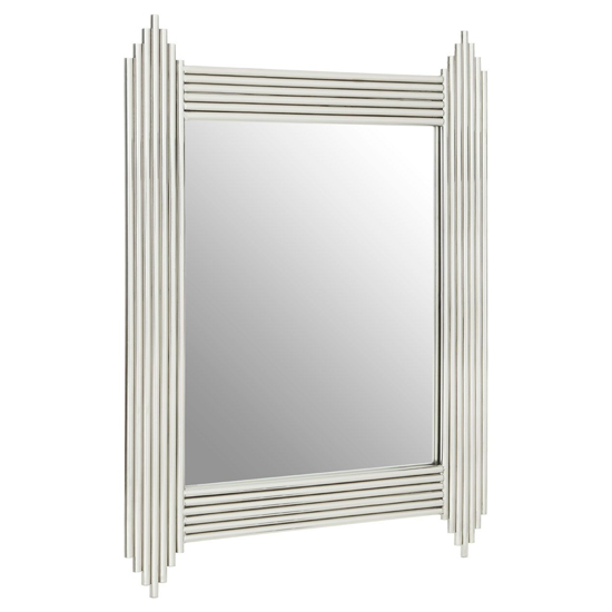 Photo of Gakyid wall bedroom mirror in silver stainless steel frame