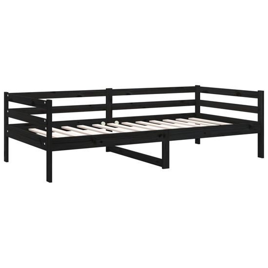 Galam Solid Pine Wood Day Bed In Black Furniture in Fashion