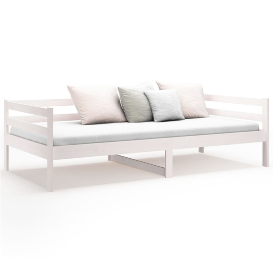 Galam Solid Pine Wood Day Bed In White Furniture in Fashion