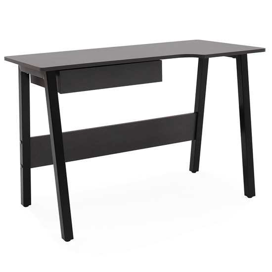 Product photograph of Galashiels Wooden Laptop Desk In Grey And Black from Furniture in Fashion