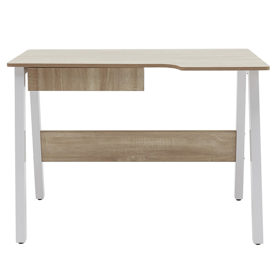 Galashiels Wooden Laptop Desk In Timber And White Furniture in Fashion