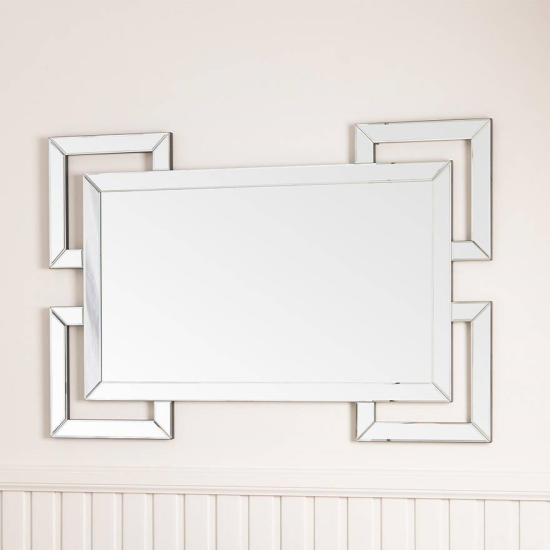 Product photograph of Galax Wall Mirror Rectangular In Chrome Frame from Furniture in Fashion