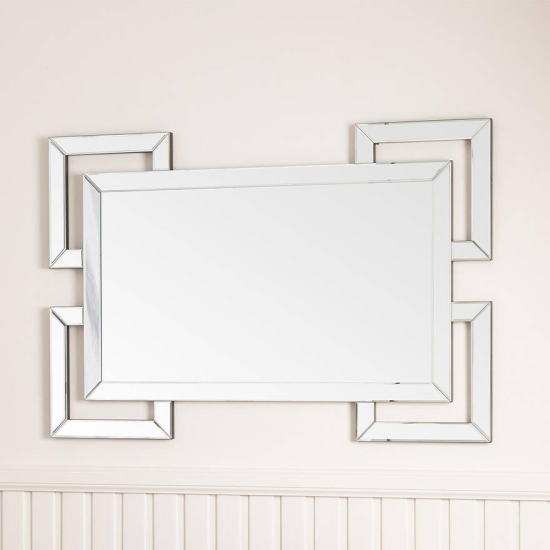 Galax Wall Mirror Rectangular In Chrome Frame thumbnail