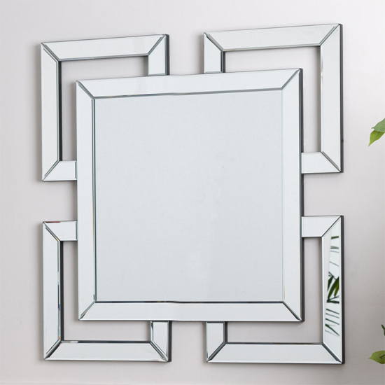 Galax Wall Mirror Square In Chrome Frame thumbnail