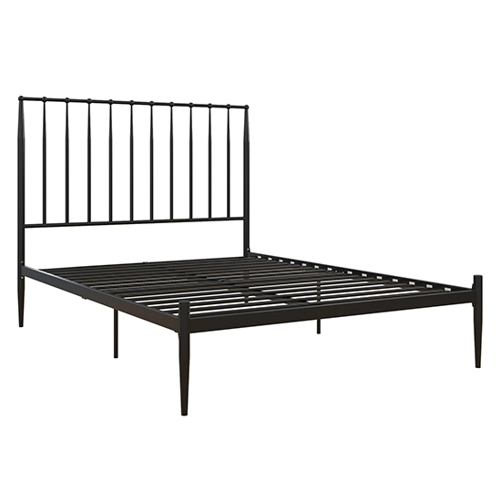 Galdesa Modern Metal Double Bed In Black_5