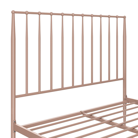 Galdesa Modern Metal Double Bed In Millennial Pink_6