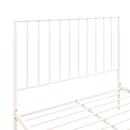 Galdesa Modern Metal Double Bed In White_7