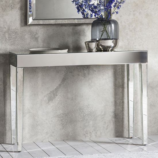 Read more about Galena mirrored wooden console table in silver